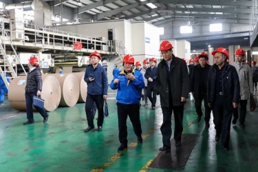 国家邮政局赵民一行莅临至尊国际调研快递包装绿色治理试点事情